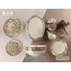 سرویس 27 پارچه 6 نفره بن چاینا بی وی کی مدل 717126 بی وی کی ( BVK ) 