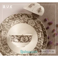 سرویس 27 پارچه 6 نفره بن چاینا بی وی کی مدل 717126 بی وی کی ( BVK ) 