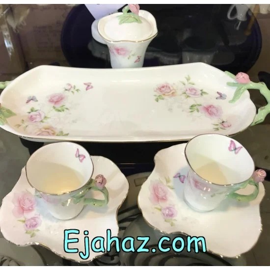 ست قهوه خوری 2 نفره بی وی کی لاولی رز