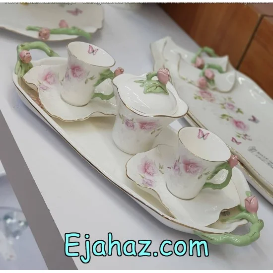 ست قهوه خوری 2 نفره بی وی کی لاولی رز