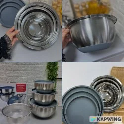 ست لگن و آبکش استیل دنی هوم 4 تکه