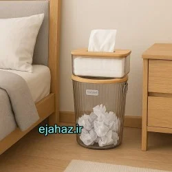 سطل و دستمال نشکن مدرن دودی