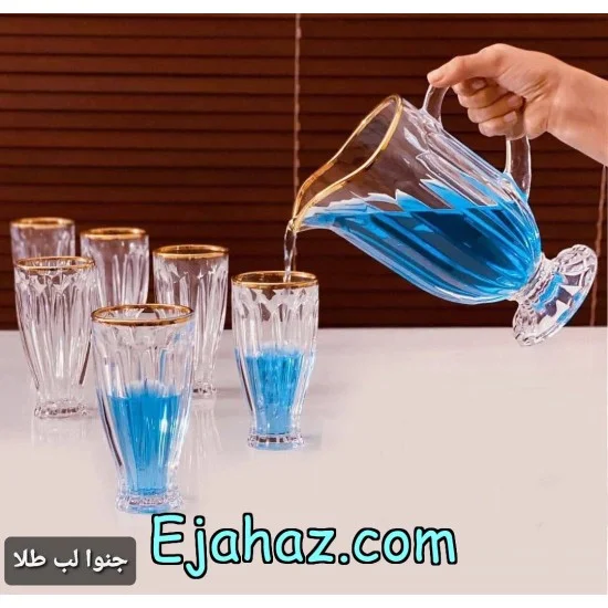 پارچ و لیوان لب طلا جنوا پارچ و لیوان لب طلا جنوا