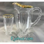 پارچ و لیوان پترا لب طلا