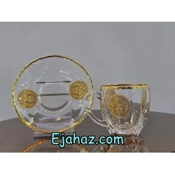 فنجان نعلبکی سلتیک لب طلا ورساچه
