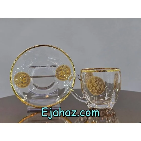 فنجان نعلبکی سلتیک لب طلا ورساچه فنجان نعلبکی سلتیک لب طلا ورساچه