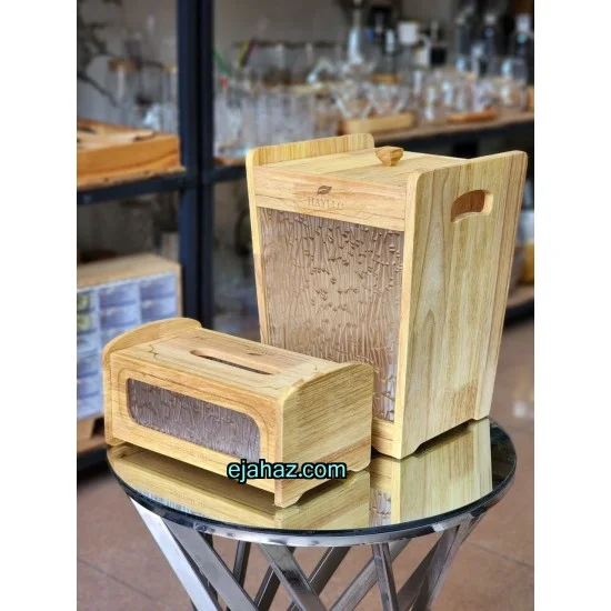 سطل و دستمال چوب شیشه