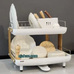 آبچکان پلاستیک فلز مدرن اطلس دو طبقه سفید D3