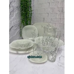 سرویس لومینارک هانا سفید 46 پارچه فرانسه