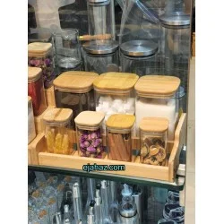 ست پاسماوری چوب پیرکس بامبو 7 پارچه استندارد