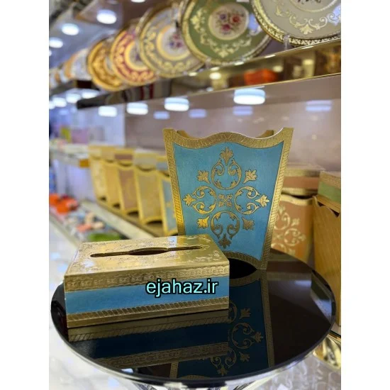 سطل و جادستمال کاغذی چوبی هرمس سطل و جادستمال کاغذی چوبی هرمس