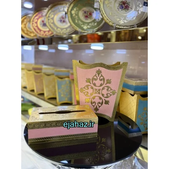 سطل و جادستمال کاغذی چوبی باترو سطل و جادستمال کاغذی چوبی باترو