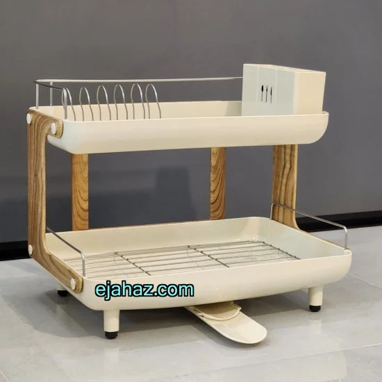 آبچکان پلاستیک فلز مدرن اطلس دو طبقه کرم D4