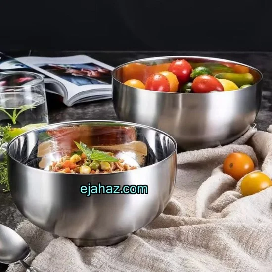 کاسه استیل دوجداره گرد وارداتی