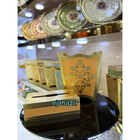 سطل و جادستمال کاغذی چوبی لاروس سطل و جادستمال کاغذی چوبی لاروس