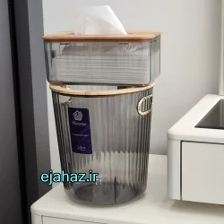 سطل و دستمال نشکن مدرن دودی