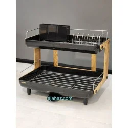 آبچکان پلاستیک فلز مدرن اطلس دو طبقه مشکی D2