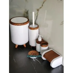 ست بهداشتی 6 پارچه گرد پرفکت سفید