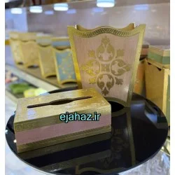سطل و جادستمال کاغذی چوبی آریس