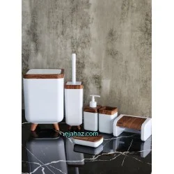 ست بهداشتی 6 پارچه چهارگوش پرفکت سفید