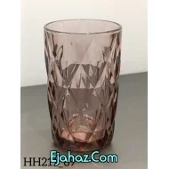 لیوان بلور رنگی دیاموند وارداتی زرشکی