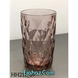 لیوان بلور رنگی دیاموند وارداتی زرشکی