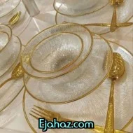 سرویس بلور 33 پارچه سولو نوری تازه لب طلا