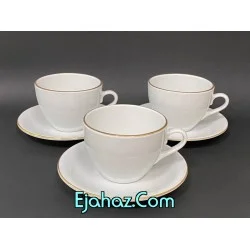 فنجان چای خوری گرد لب طلا چینی مقصود