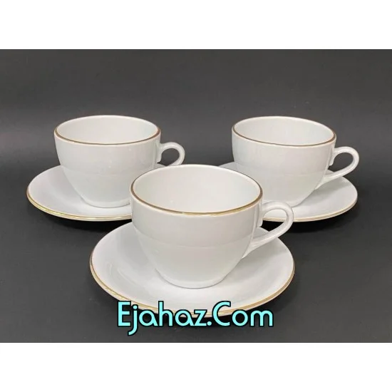 فنجان چای خوری گرد لب طلا چینی مقصود فنجان چای خوری گرد لب طلا چینی مقصود