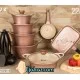 سرویس قابلمه گرانیتی 22 پارچه بی وی کی رزگلد سرویس قابلمه گرانیتی 22 پارچه بی وی کی رزگلد
