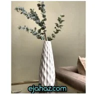گلدان سرامیکی سفید راشل