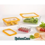 ست ظرف شیشه‌ای لیمون سه سایز