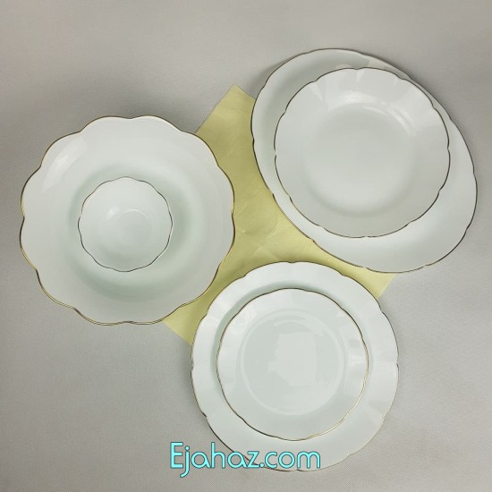 خورشت خوری اپال نیلوفری لب طلا خورشت خوری اپال نیلوفری لب طلا