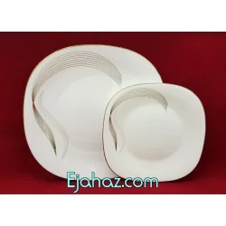 سرویس آرکوپال مقصود شمل طلایی لب طلا مربع 26 پارچه