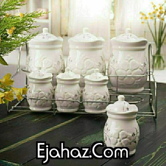 پاسماوری 7 پارچه لارن سفید پاسماوری 7 پارچه لارن سفید