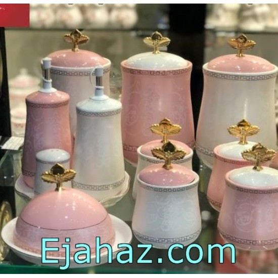 پاسماوری 14 پارچه روشا سفید صورتی