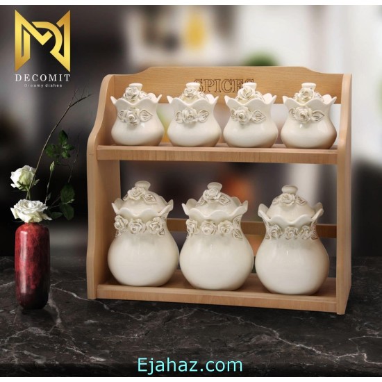 پاسماوری 7 پارچه روستیک گل برجسته 2