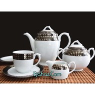  سرویس غذاخوری 6 نفره 30 پارچه چینی پردیس کاشان قالب امپراطور کیمیا-395 کد طرح 395