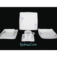  سرویس غذاخوری 12 نفره 101 پارچه چینی پردیس کاشان قالب لرد گلنار-949 کد طرح 949