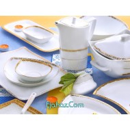 سرویس غذاخوری 6 نفره 30 پارچه چینی پردیس کاشان قالب پاریس  گلبهار_ 140 