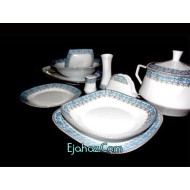  سرویس غذاخوری 6 نفره 30 پارچه چینی پردیس کاشان قالب کایزر مهرگان-697 کد طرح 697