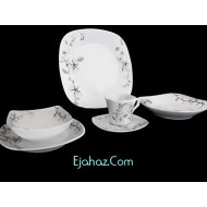  سرویس غذاخوری 12 نفره 100 پارچه چینی پردیس کاشان قالب کایزر نیشا-705 کد طرح 705