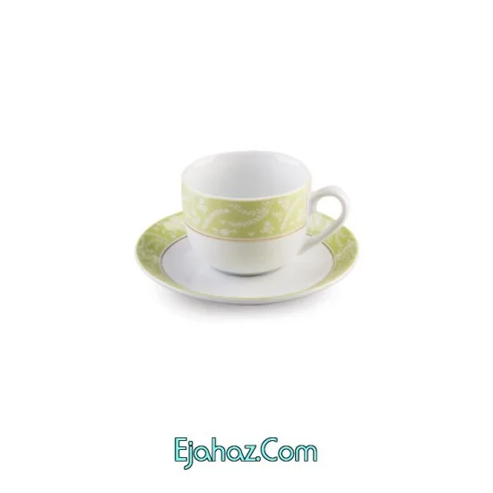 چینی زرین فنجان چای خوری آتن سبز 12 پارچه