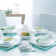 سرویس آرکوپال 38 پارچه لومینارک فرانسه مدل کوادراتو سفید لومینارک(Luminarc)