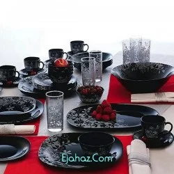 سرویس آرکوپال 44 پارچه لومینارک فرانسه مدل ادن نقره ای لومینارک(Luminarc)