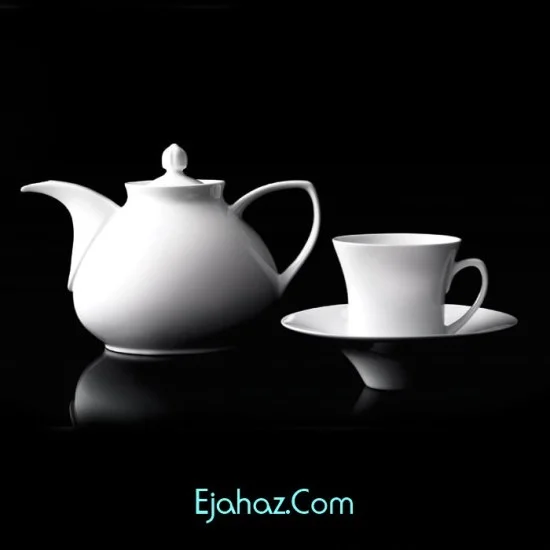 چینی زرین چای خوری سفید سرویس 18 پارچه