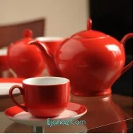 گیلاس سری آلگرو سرویس چینی 17 پارچه چای خوری گیلاس 6 نفره درجه: یک