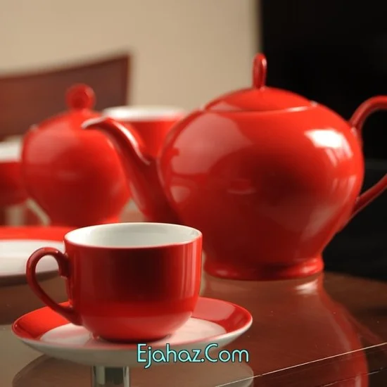 چینی زرین سرویس چای خوری 17 پارچه گیلاس درجه یک