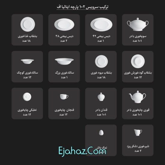 پینک رز سری ایتالیا اف سرویس چینی 102 پارچه کامل پینک رز 12 نفره درجه: عالی پینک رز سری ایتالیا اف سرویس چینی 102 پارچه کامل پینک رز 12 نفره درجه: عالی